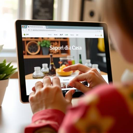 Una persona che utilizza un lettore di schermo per navigare sul sito web Sapori di Casa.